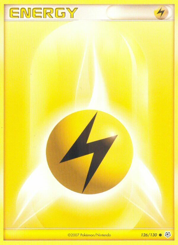 Lightning Energy 126/130 — Diamond & Pearl (English Pokémon TCG card)