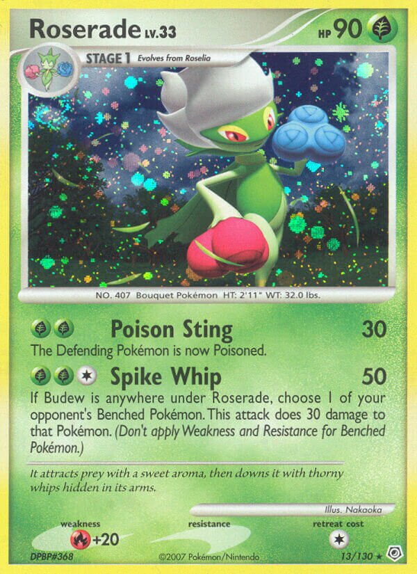 Roserade 013/130 — Diamond & Pearl (English Pokémon TCG card)