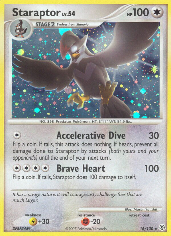 Staraptor 016/130 — Diamond & Pearl (English Pokémon TCG card)