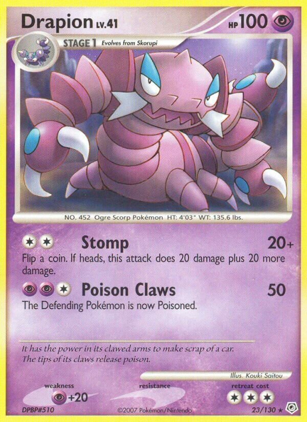 Drapion 023/130 — Diamond & Pearl (English Pokémon TCG card)