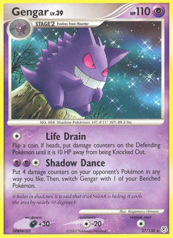 Gengar 027/130 — Diamond & Pearl (English Pokémon TCG card)