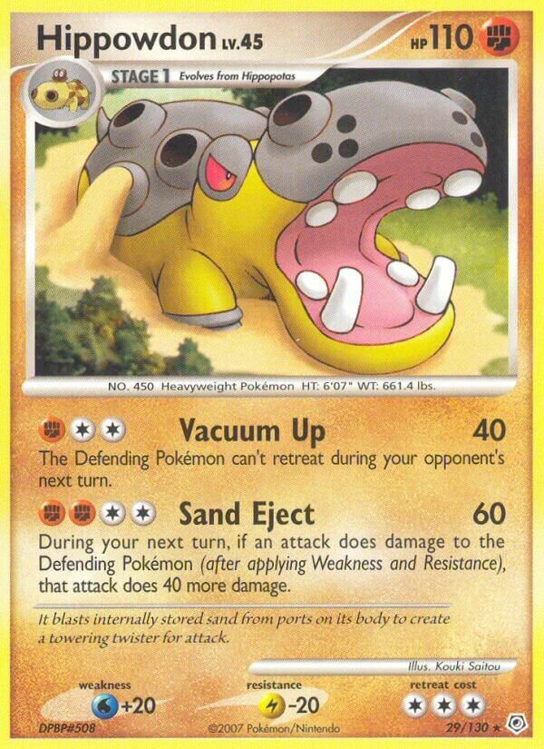 Hippowdon 029/130 — Diamond & Pearl (English Pokémon TCG card)