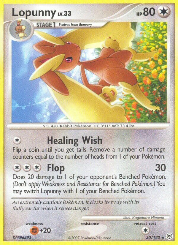 Lopunny 030/130 — Diamond & Pearl (English Pokémon TCG card)