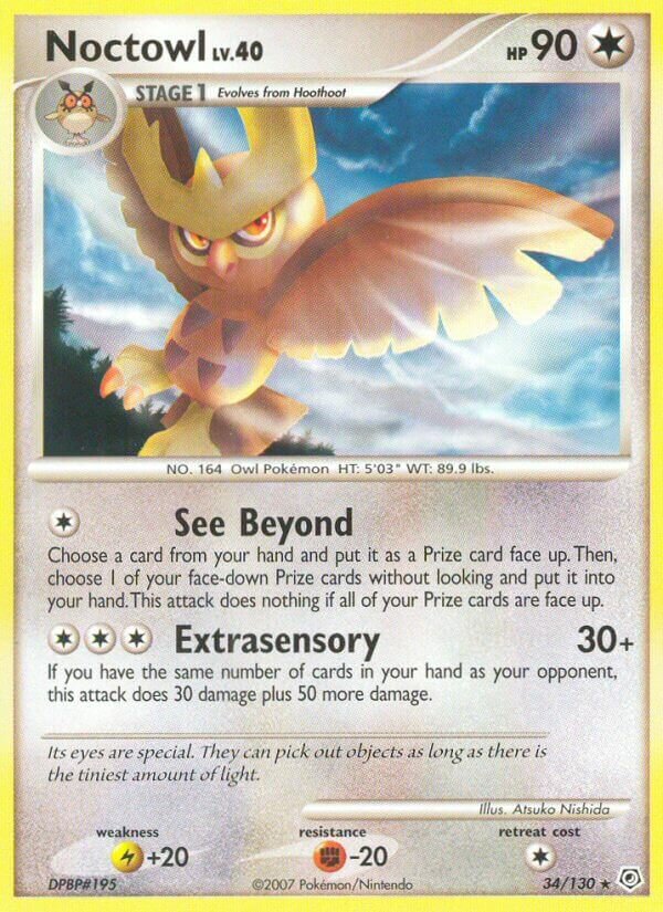 Noctowl 034/130 — Diamond & Pearl (English Pokémon TCG card)