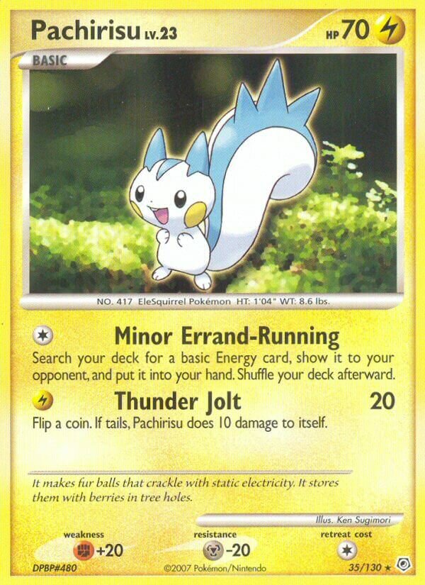 Pachirisu 035/130 — Diamond & Pearl (English Pokémon TCG card)