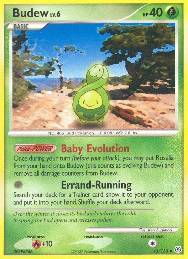 Budew 043/130 — Diamond & Pearl (English Pokémon TCG card)