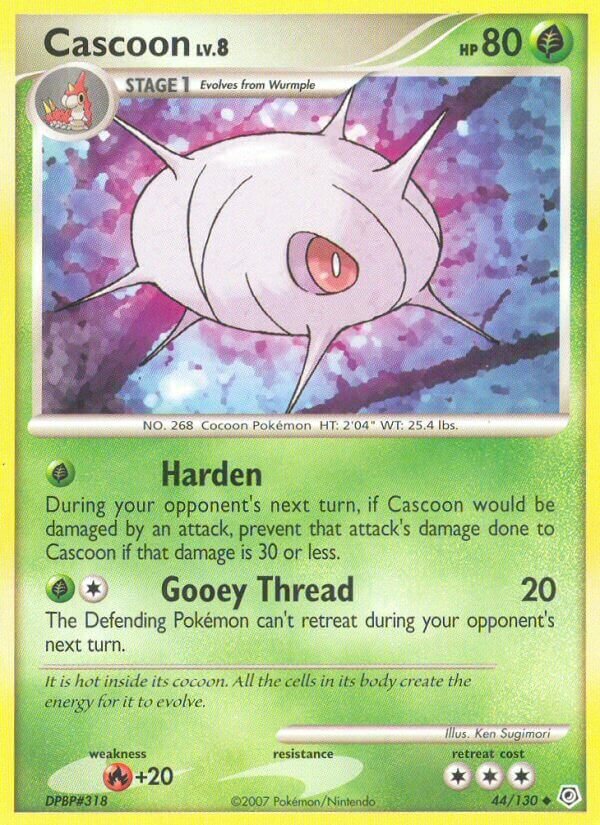Cascoon 044/130 — Diamond & Pearl (English Pokémon TCG card)