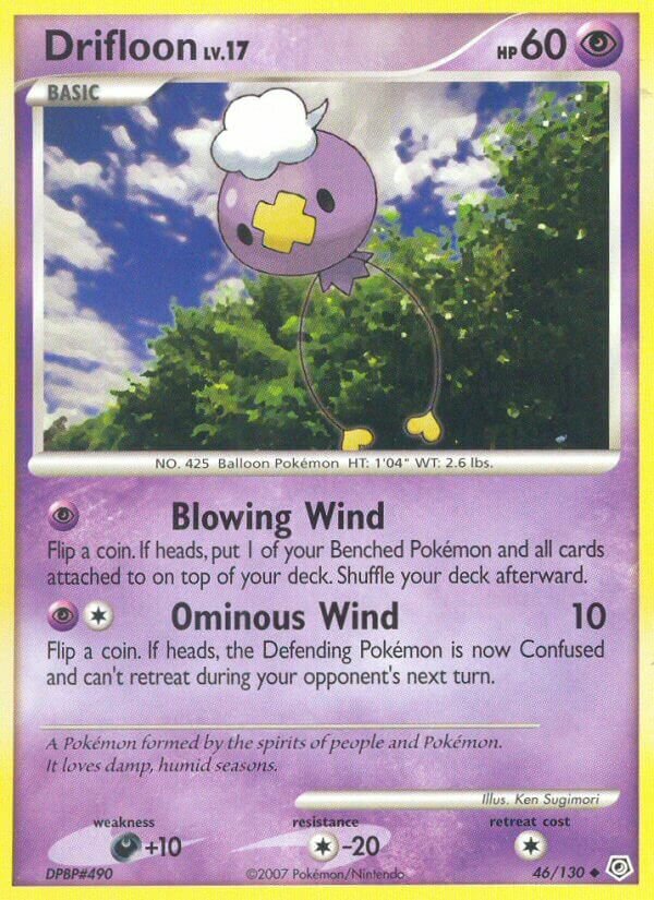 Drifloon 046/130 — Diamond & Pearl (English Pokémon TCG card)