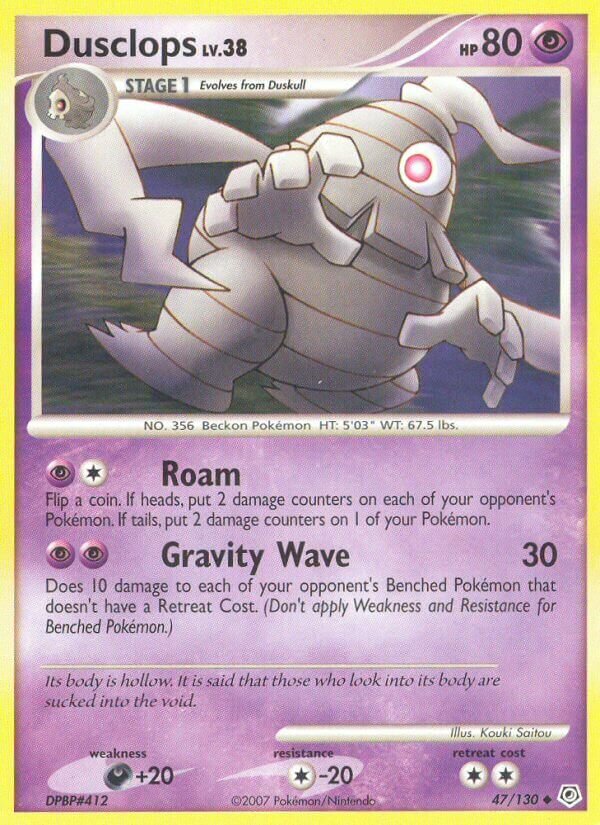 Dusclops 047/130 — Diamond & Pearl (English Pokémon TCG card)