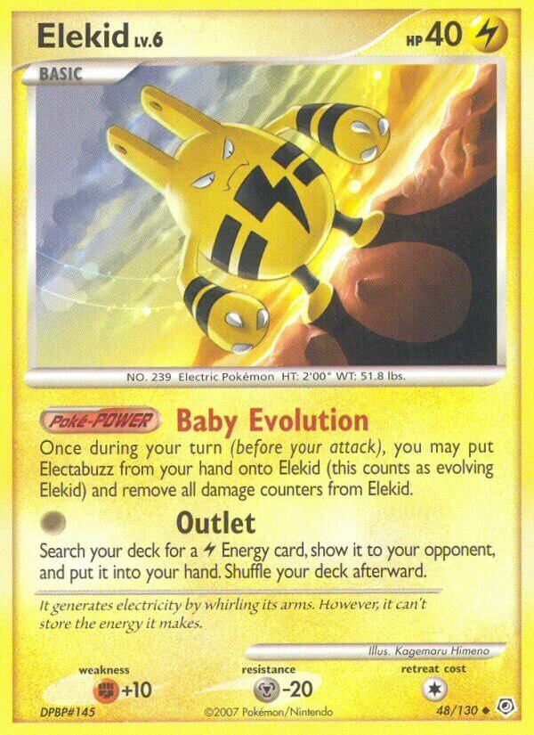Elekid 048/130 — Diamond & Pearl (English Pokémon TCG card)