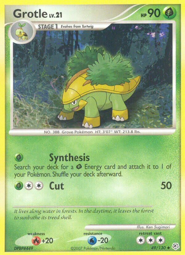 Grotle 049/130 — Diamond & Pearl (English Pokémon TCG card)