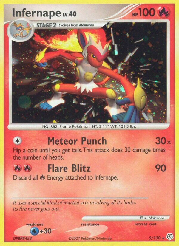 Infernape 005/130 — Diamond & Pearl (English Pokémon TCG card)