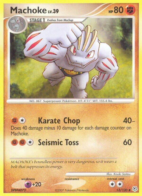 Machoke 053/130 — Diamond & Pearl (English Pokémon TCG card)
