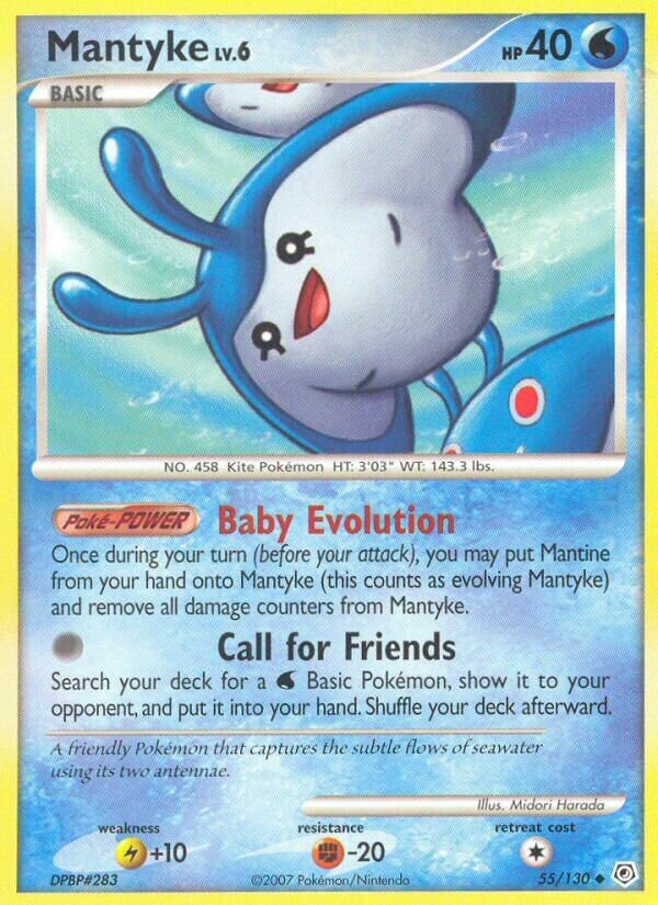Mantyke 055/130 — Diamond & Pearl (English Pokémon TCG card)