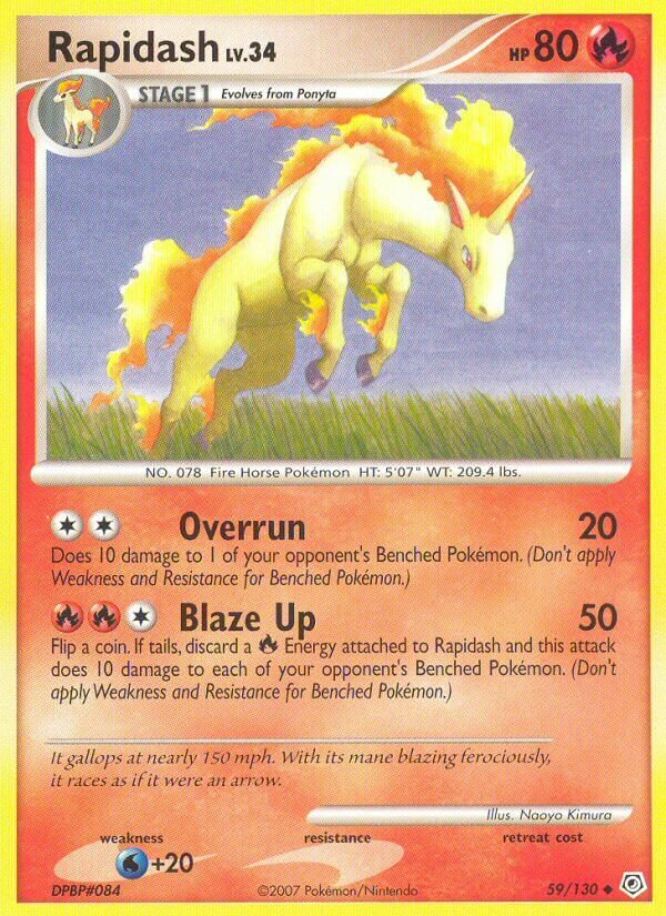 Rapidash 059/130 — Diamond & Pearl (English Pokémon TCG card)