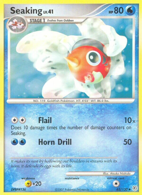 Seaking 062/130 — Diamond & Pearl (English Pokémon TCG card)