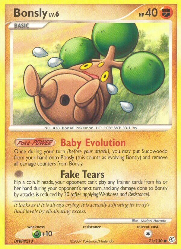 Bonsly 071/130 — Diamond & Pearl (English Pokémon TCG card)
