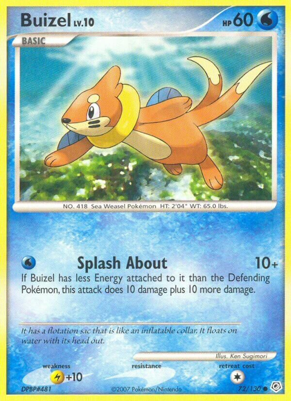Buizel 072/130 — Diamond & Pearl (English Pokémon TCG card)