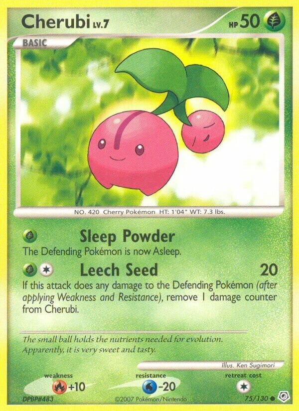 Cherubi 075/130 — Diamond & Pearl (English Pokémon TCG card)