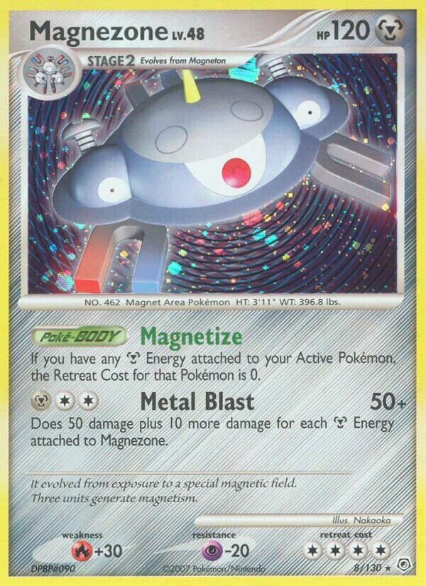 Magnezone 008/130 — Diamond & Pearl (English Pokémon TCG card)
