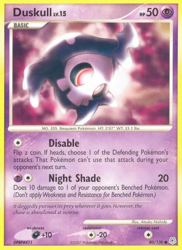 Duskull 080/130 — Diamond & Pearl (English Pokémon TCG card)