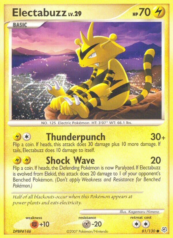 Electabuzz 081/130 — Diamond & Pearl (English Pokémon TCG card)