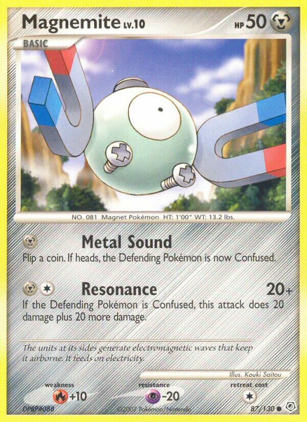 Magnemite 087/130 — Diamond & Pearl (English Pokémon TCG card)