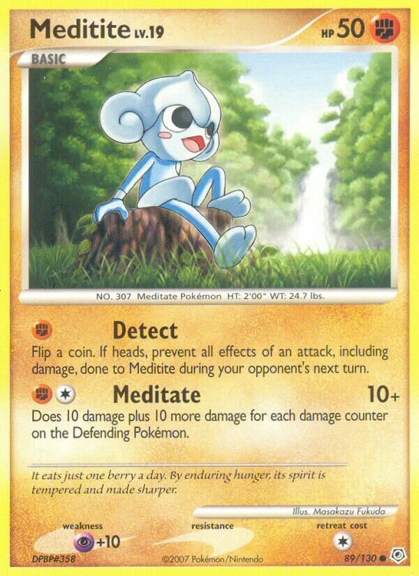 Meditite 089/130 — Diamond & Pearl (English Pokémon TCG card)