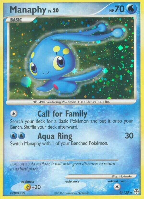 Manaphy 009/130 — Diamond & Pearl (English Pokémon TCG card)