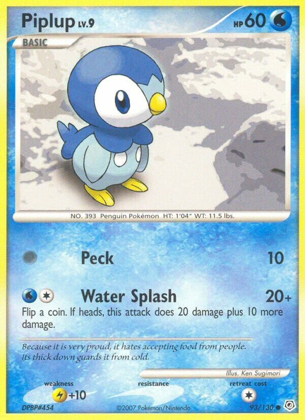 Piplup 093/130 — Diamond & Pearl (English Pokémon TCG card)