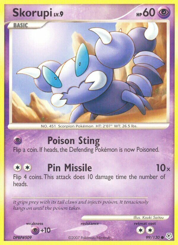 Skorupi 099/130 — Diamond & Pearl (English Pokémon TCG card)