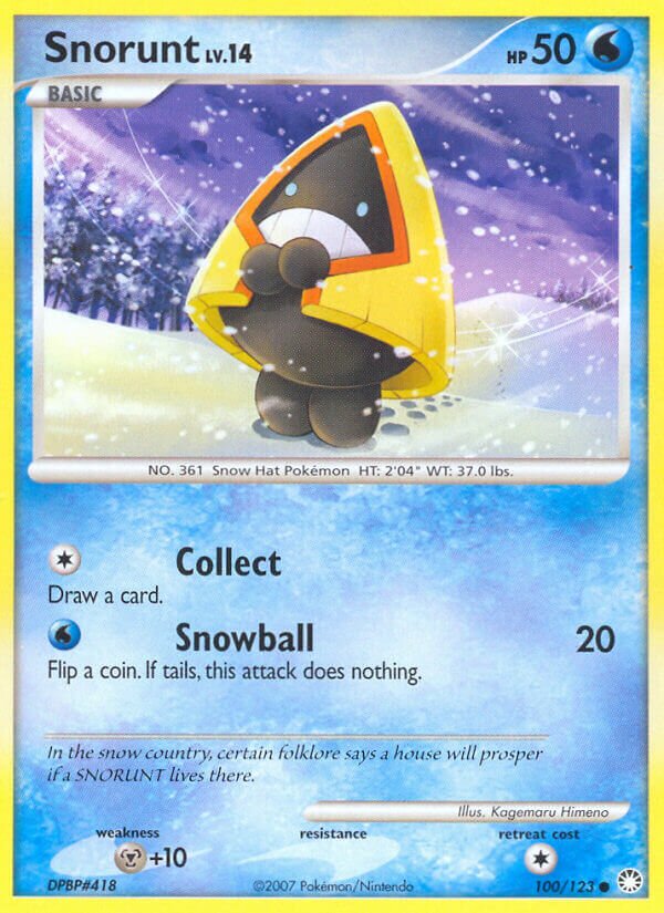 Snorunt 100/124 — Mysterious Treasures (English Pokémon TCG card)