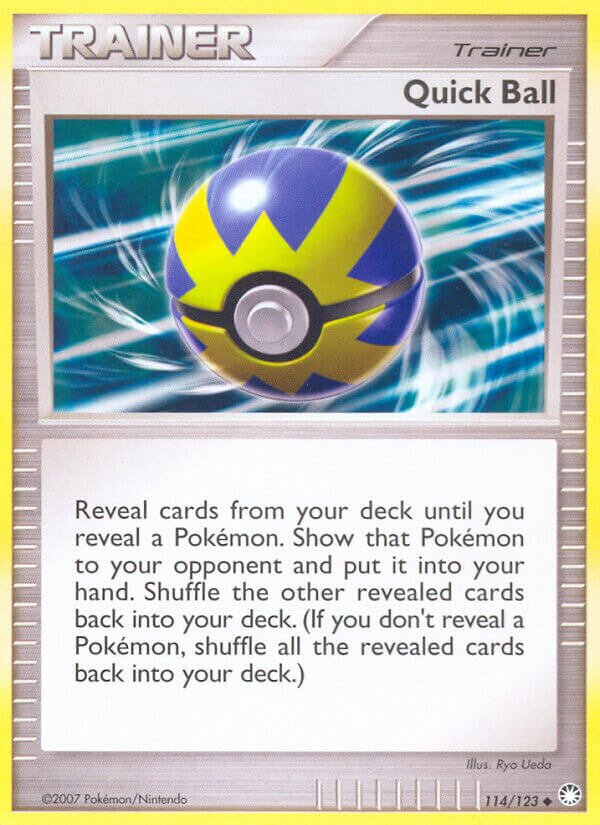 Quick Ball 114/124 — Mysterious Treasures (English Pokémon TCG card)