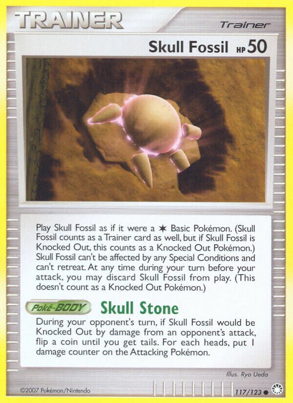 Skull Fossil 117/124 — Mysterious Treasures (English Pokémon TCG card)