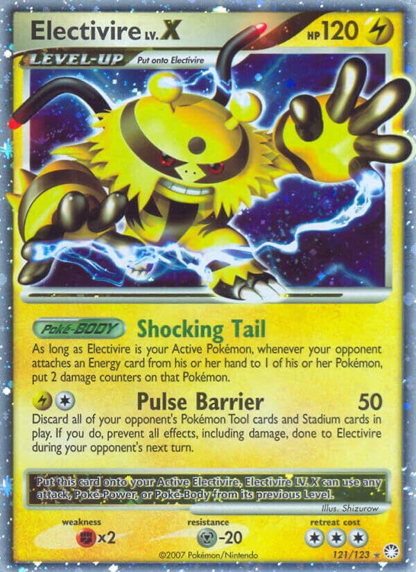 Electivire LV.X 121/124 — Mysterious Treasures (English Pokémon TCG card)
