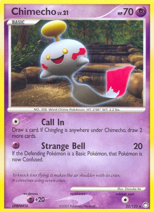 Chimecho 022/124 — Mysterious Treasures (English Pokémon TCG card)