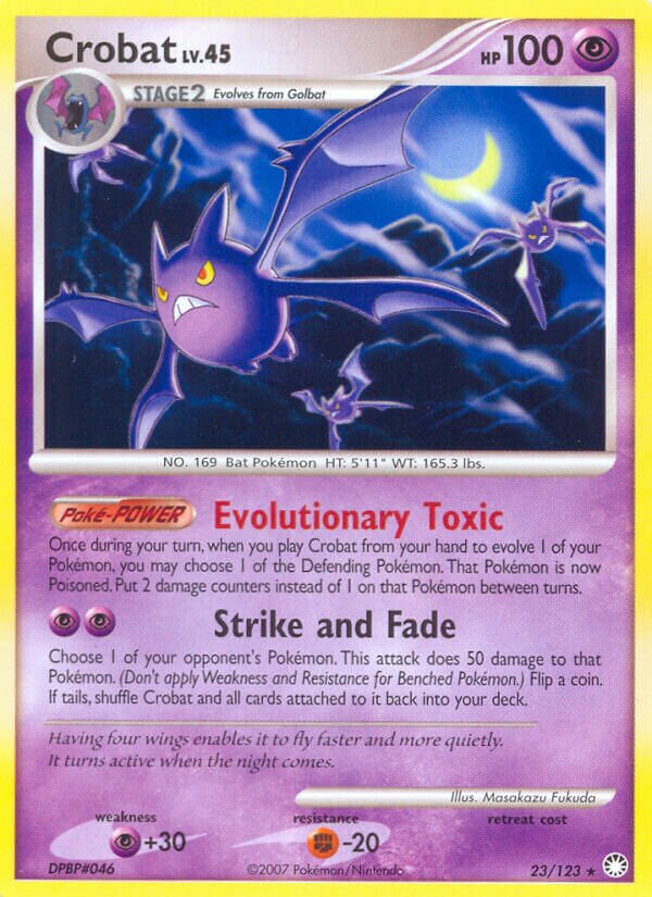 Crobat 023/124 — Mysterious Treasures (English Pokémon TCG card)