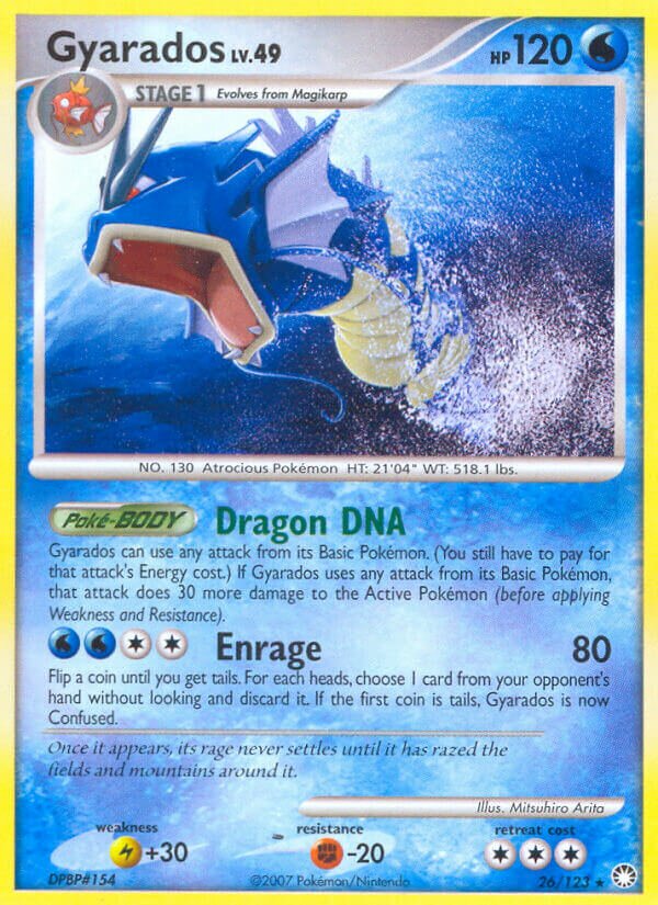 Gyarados 026/124 — Mysterious Treasures (English Pokémon TCG card)