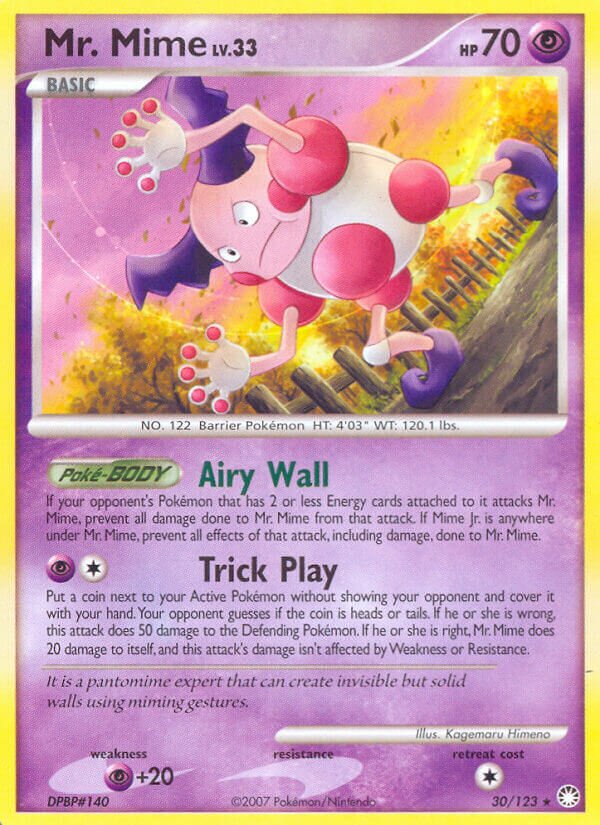 Mr. Mime 030/124 — Mysterious Treasures (English Pokémon TCG card)