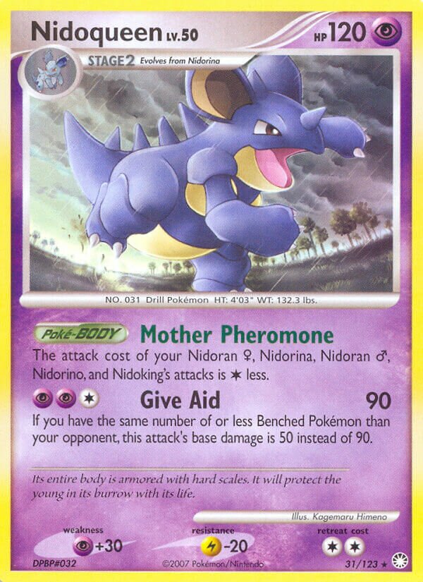 Nidoqueen 031/124 — Mysterious Treasures (English Pokémon TCG card)