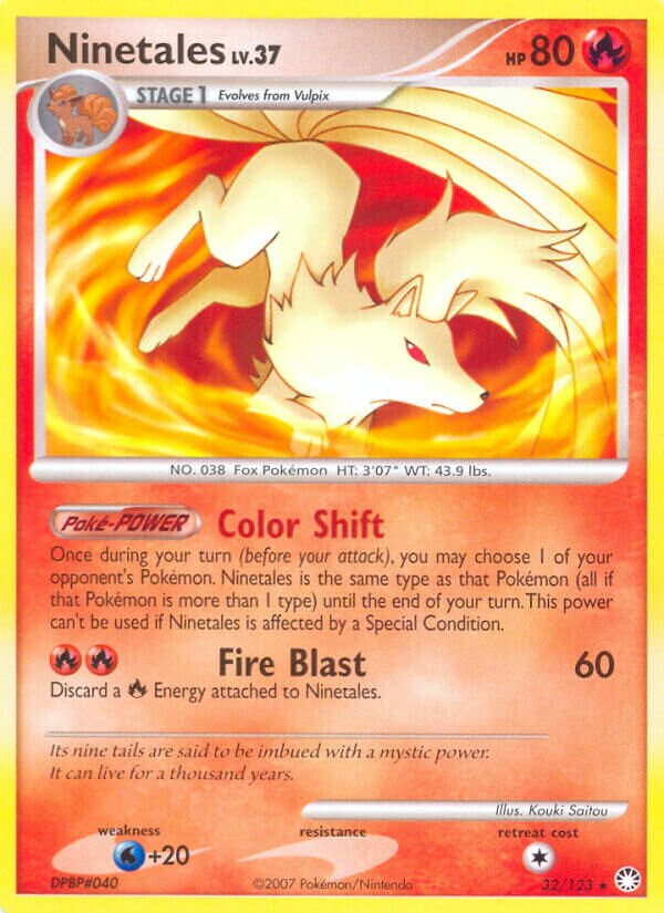 Ninetales 032/124 — Mysterious Treasures (English Pokémon TCG card)