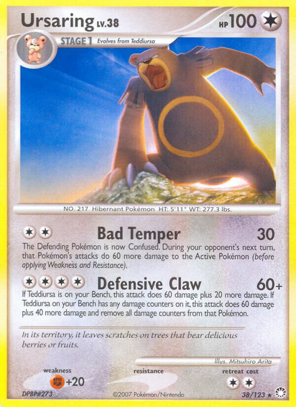 Ursaring 038/124 — Mysterious Treasures (English Pokémon TCG card)