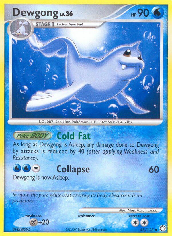 Dewgong 045/124 — Mysterious Treasures (English Pokémon TCG card)