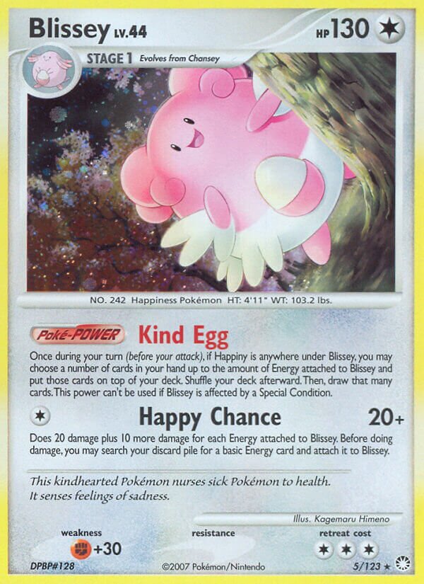 Blissey 005/124 — Mysterious Treasures (English Pokémon TCG card)