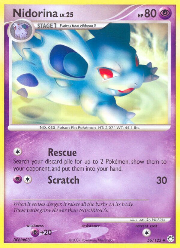 Nidorina 056/124 — Mysterious Treasures (English Pokémon TCG card)