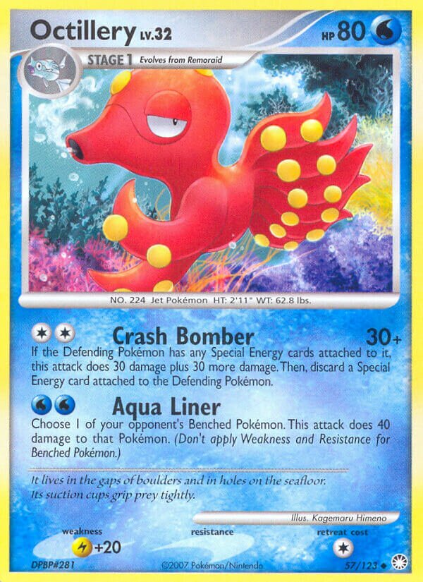 Octillery 057/124 — Mysterious Treasures (English Pokémon TCG card)