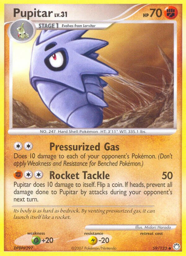 Pupitar 059/124 — Mysterious Treasures (English Pokémon TCG card)