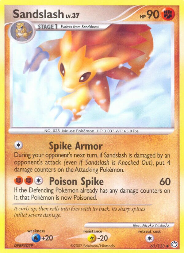 Sandslash 061/124 — Mysterious Treasures (English Pokémon TCG card)