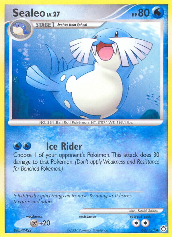 Sealeo 062/124 — Mysterious Treasures (English Pokémon TCG card)