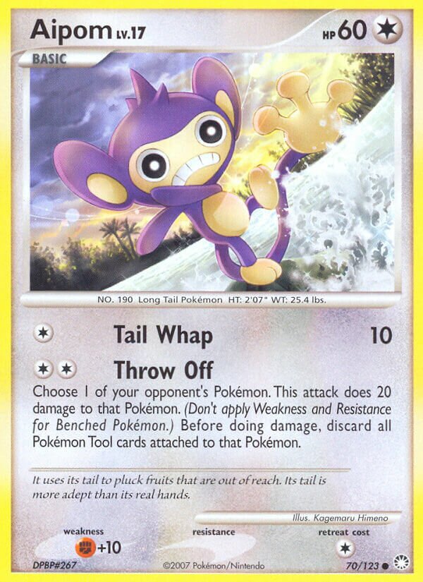 Aipom 070/124 — Mysterious Treasures (English Pokémon TCG card)